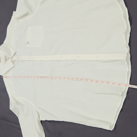 Original Penguin White LS Button-Up (Linen) - 2XL - Like New - Picture 4 of 4